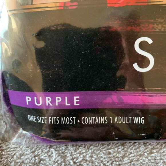 West Bay Characters Spike Synthetic Wig Purple Rockstar Band Punk Rock Stage - Picture 7 of 8